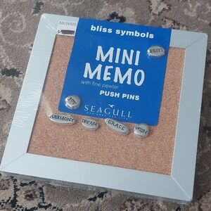 Vintage Seagull Pewter Bliss Mini Memo Corkboard 6"